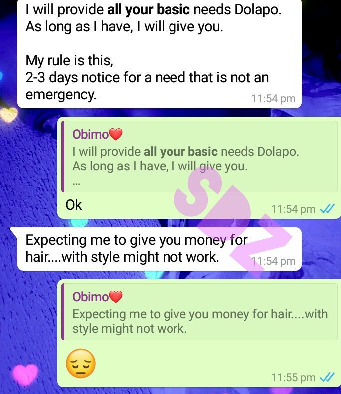 (Photos) Financial aid: Man lists out the "Dos and Don'ts" to his girlfriend